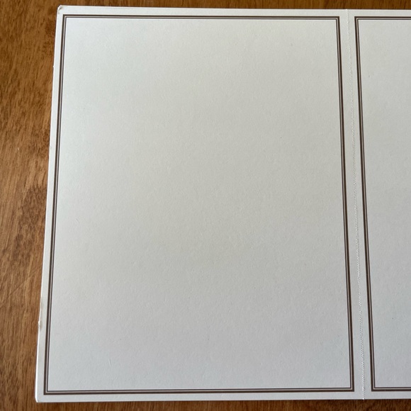 Formal invitation kit. Cream stationery / brown ribbon & monogram tags. 50 sets. - Picture 5 of 9